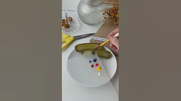 Смешиваем цвет 🥒Акрил, акриловые краски. Художники, какой еще цвет смешаем?)